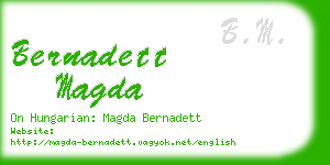 bernadett magda business card